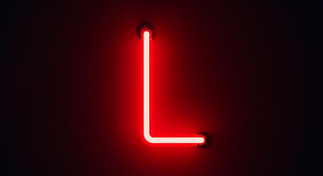 A red neon sign that says l photo