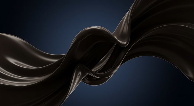 Black liquid flowing over a dark background photo