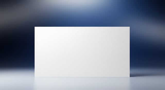 Blank white square on a blue background photo
