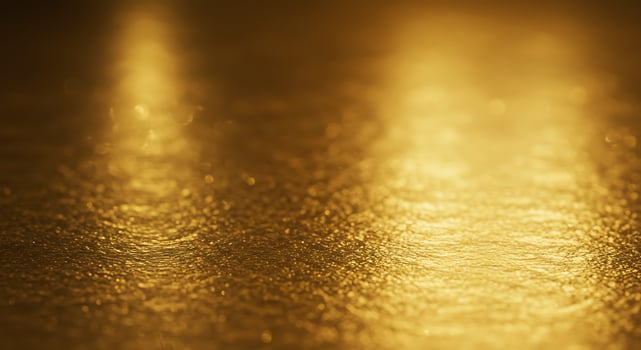 Golden background with light reflections photo