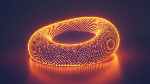 Luminous Torus with Glowing Gradient on Dark Background photo