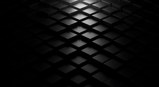 Black background with squares and light photo