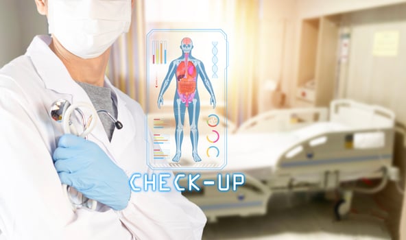 The concept of annual health check, abnormality screening, purchasing a health check program photo