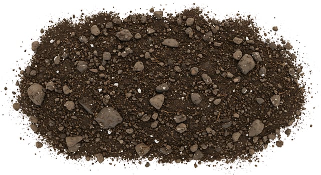 A pile of dirt with rocks and dirt photo