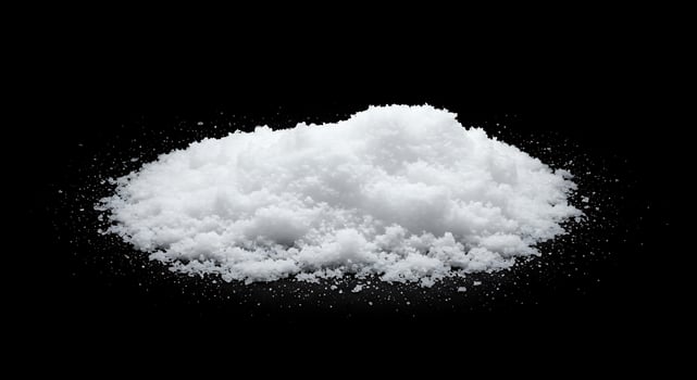 White powder on a black background photo