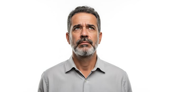 A man with a beard and a gray shirt photo