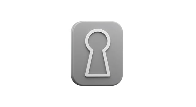 Keyhole icon isolated on white background photo