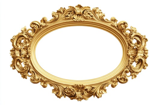 Ornate Golden Baroque Style Picture Frame photo