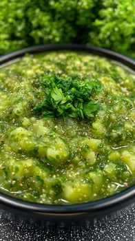 Vibrant Green Sauce A Delicious and Healthy Dish photo