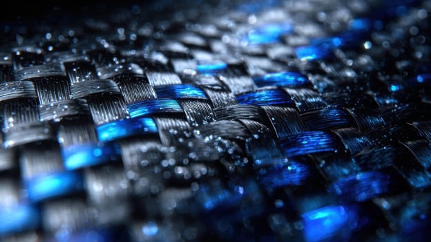 Close up view of elaborate forged carbon fiber weave showcasing intricate patterns and textures photo