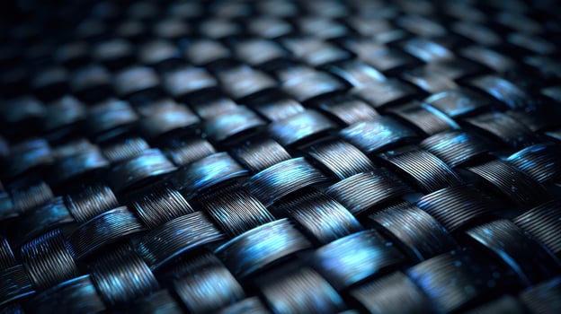 Detailed macro view of intricately woven forged carbon fiber showcasing unique texture and design quality photo