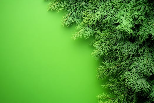 Bald Cypress on a vibrant background, photorealistic top view Bald Cypress plant photo