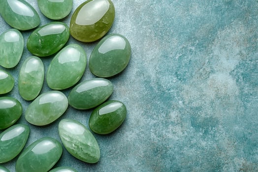 Jade on a vibrant background, top view photorealistic plant photo