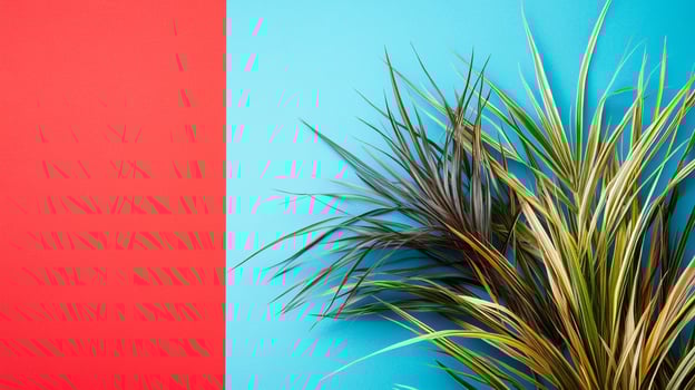 Lilyturf on a vibrant background, photorealistic top view Lilyturf plant photo