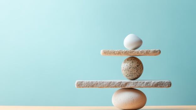 Balancing stones for a calm display photo