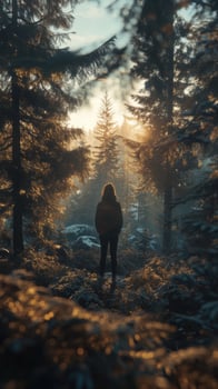Ancient Natural Sentinels Overlooking Minuscule Human Figures photo