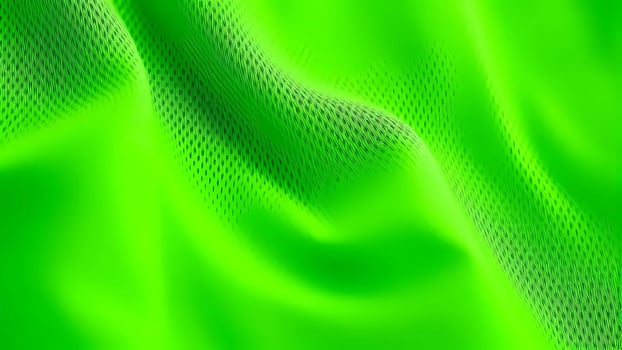 a close up of a green fabric photo