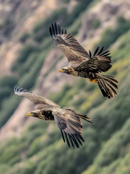 Immature Raptors Train For Proficient Skyborne Hunting photo