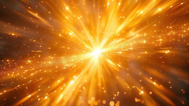 Dynamic golden light radiating outwards from a central point, perfect for energy concepts. photo