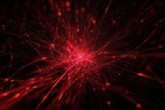 Abstract red light background with a black background photo