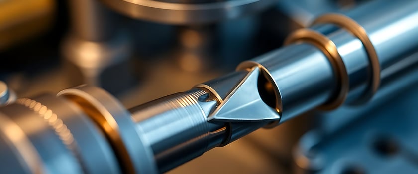 close up of a metal object with a screw photo