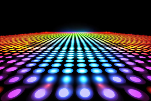 A colorful disco dance floor with many lights photo