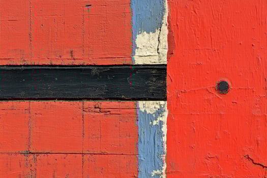A red and black painted wall photo