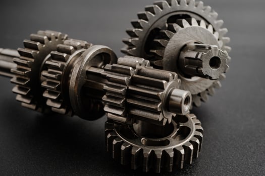 Metal gear wheel engine photo