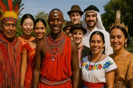 A group of people in traditional clothing photo