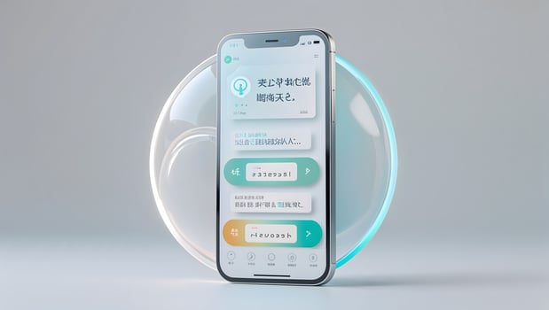 A smartphone with a chinese language app on it photo