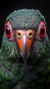 A bird with red eyes photo