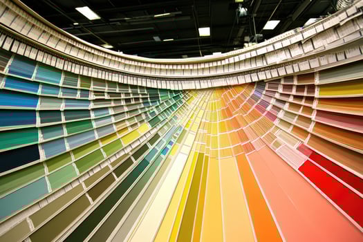 A large color chart with many different colors photo