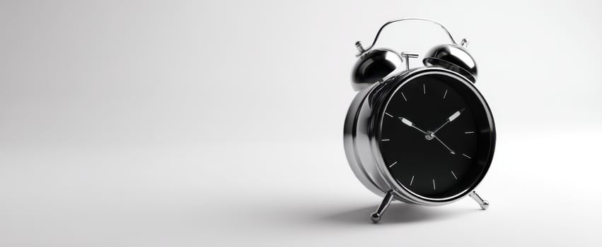 The Elegant Black Alarm Clock Emphasizing Modern Minimalist Design and Functionality photo