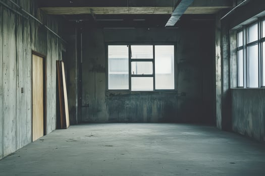 Daylit urban industrial interior photo