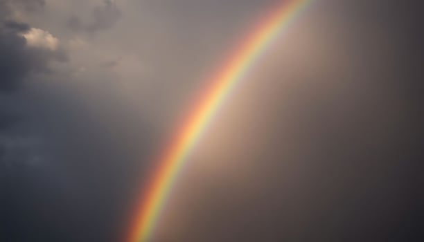 double rainbow in a cloudy sky photo
