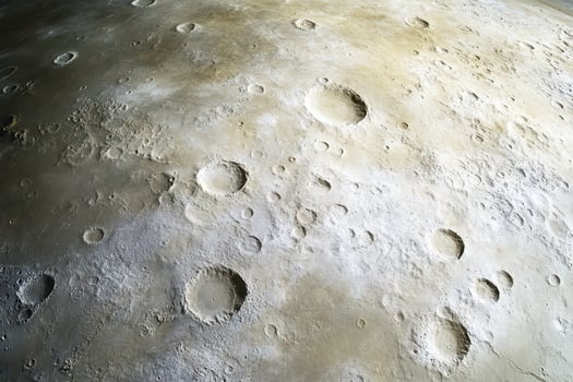 Moon surface with craters captured in detail photo