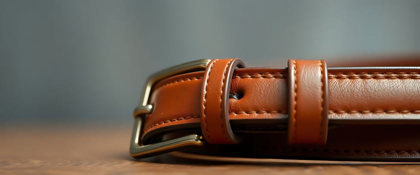 close up of a belt on a table photo
