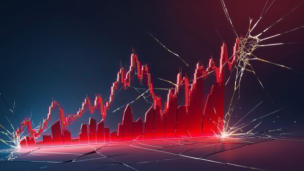 Financial market trends exhibit a dramatic upward movement amidst rising volatility photo