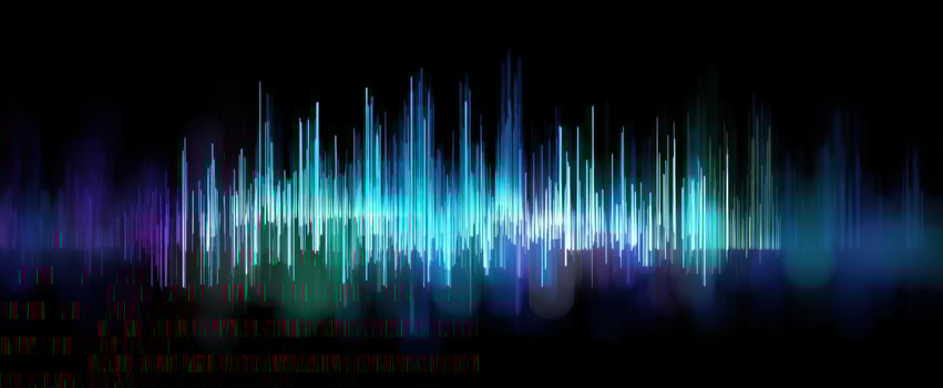 The Colorful Waveform Displaying Vibrant Audio Frequencies in Digital Format photo