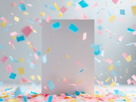 Festive Confetti Background with Copy Space for Celebrations, Events, and Parties photo