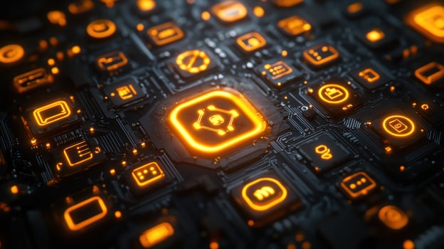 Digital security circuit board photo