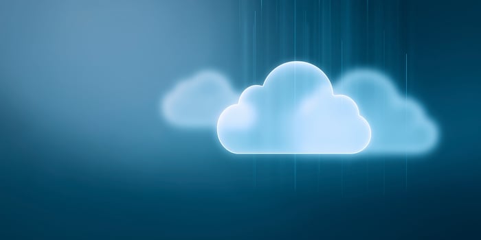 Soft glowing clouds with rain droplets on a blue background creating a serene atmosphere for weather or nature themes cloud concept photo