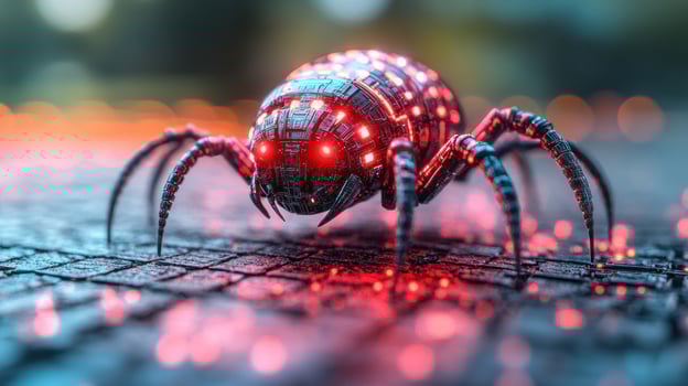 Futuristic spider robot photo