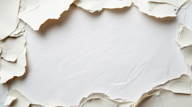 Torn paper revealing a blank space for creativity photo