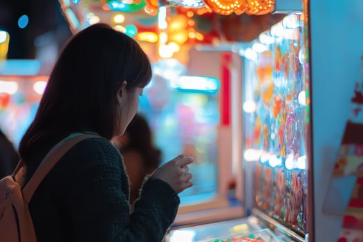 Colorful fairground game at dusk photo