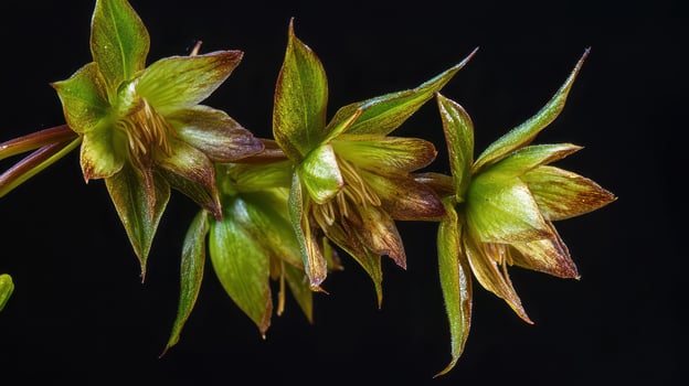 Unique petal green flowering plant photo