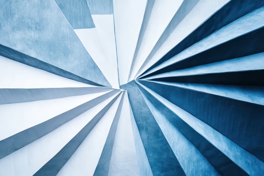 Blue abstract geometric design photo
