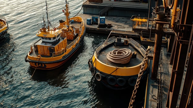 A group of boats docked at a dock photo