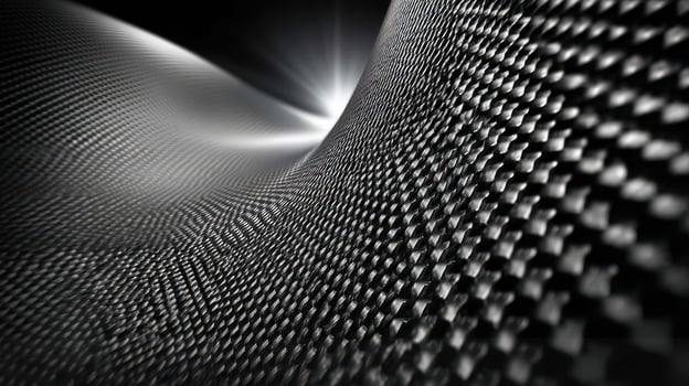 Texture of a black and white surface showcasing waves and geometric patterns in a dramatic light setting photo