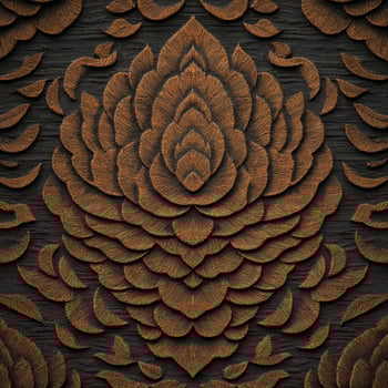 A brown and black background with a flower pattern photo